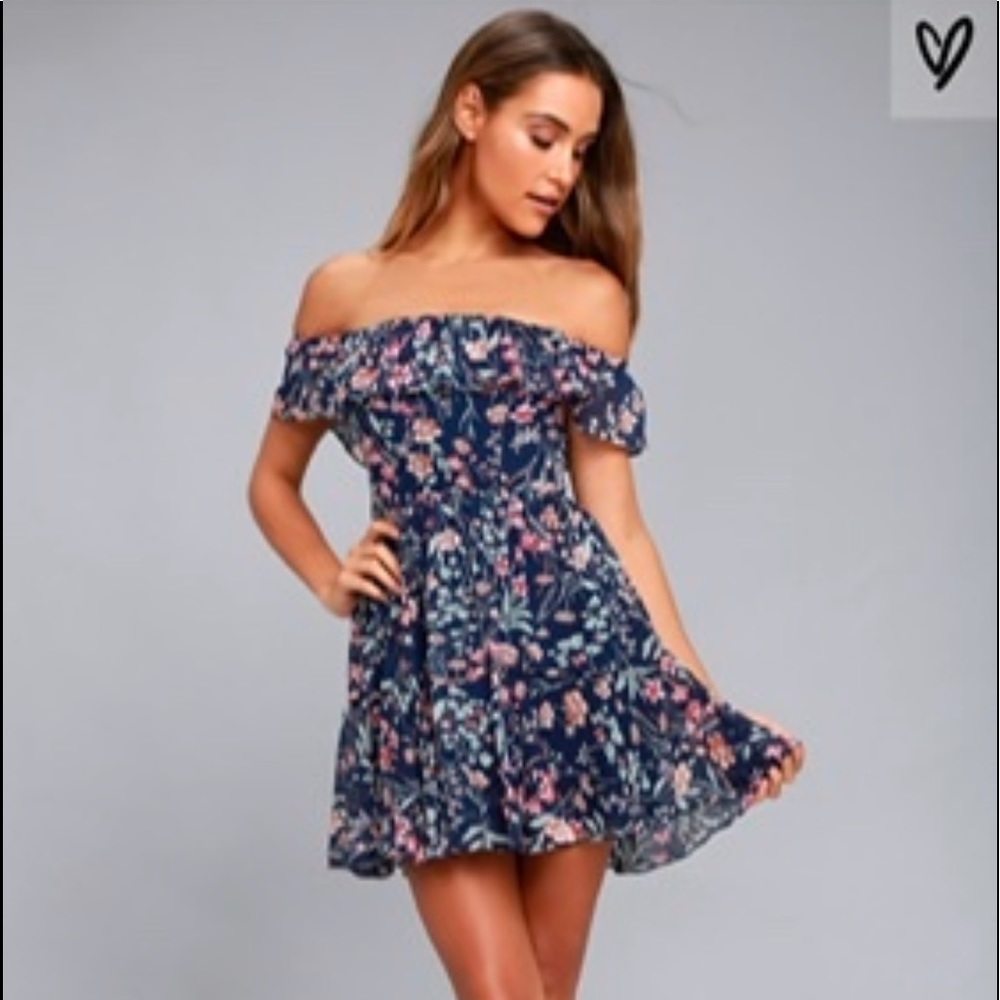 Floral off the shoulder dress